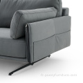 Sofa de style de bureau en cuir haut de gamme 3 places